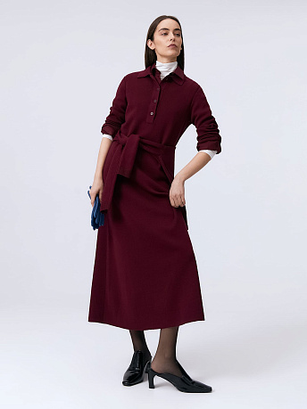 Платье-поло из хлопка и вискозы PVC-079