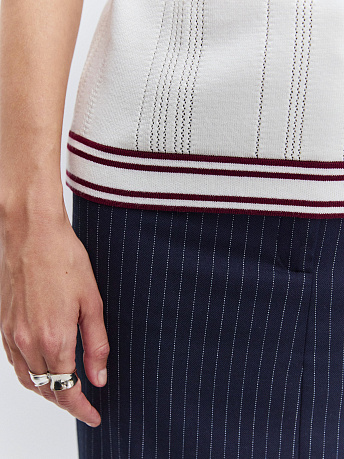 Футболка-поло с акцентными полосками JpV-025