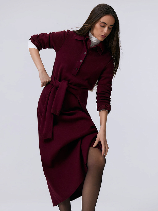 Платье трикотажное PVC-079 (бордо, 44-46)