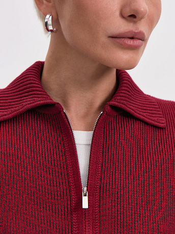 Бомбер из хлопка с отложным воротником JbVC-021