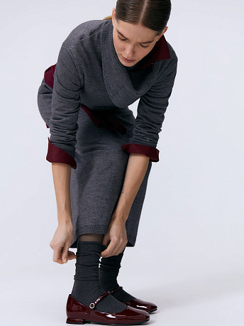 Платье из мериносовой полушерсти PWV-031