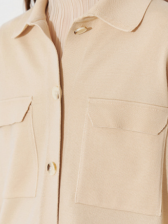 Кардиган-рубашка из шерсти мериноса KRWA-027