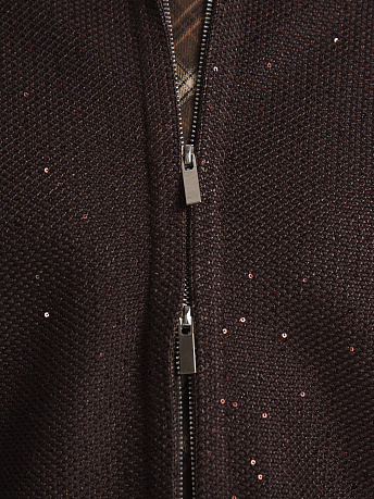 Бомбер из хлопка с пайетками KbVCPb-076