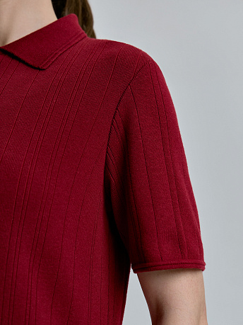 Платье-поло с коротким рукавом из хлопка и вискозы PVC-083