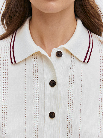 Футболка-поло с акцентными полосками JpV-025