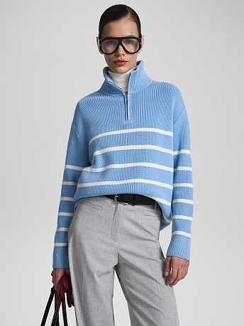 Джемпер с воротом на молнии JVC-001