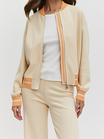 Бомбер из хлопка с полосками JbVC-086