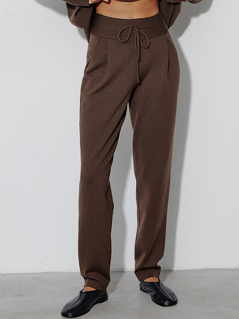 Брюки багги с шерстью мериноса с карманами BWА-123