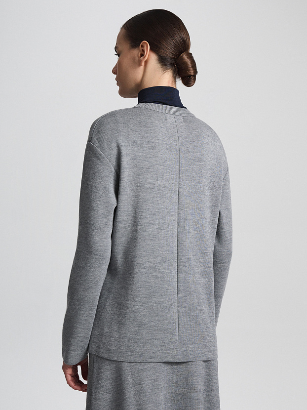 Джемпер трикотажный JWV-053 (серый меланж, 44-46)